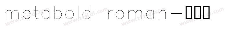metabold roman字体转换